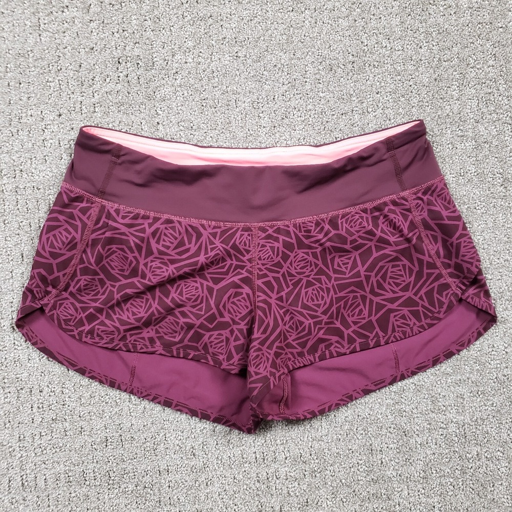 Lululemon Shorts Womens 8 Speed 2.5" Posey Red Grape Bordeaux Drama Low Rise